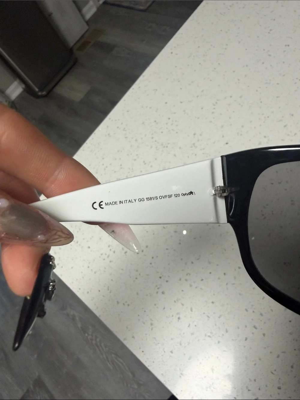 Gucci vintage Black and White VR-Style Protective Glasses